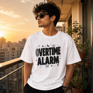 Funny Overtime Alarm Graphic Tee