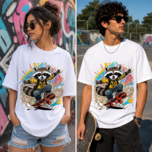 Jimothy Raccoon T-Shirt | Cool Streetwear Animal Graphic Tee