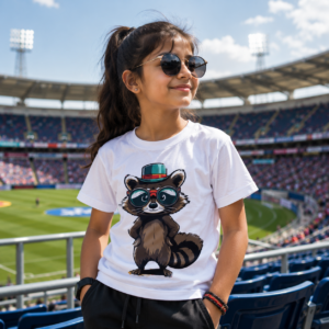 Jimothy Raccoon Cute Cartoon Graphic T-Shirt