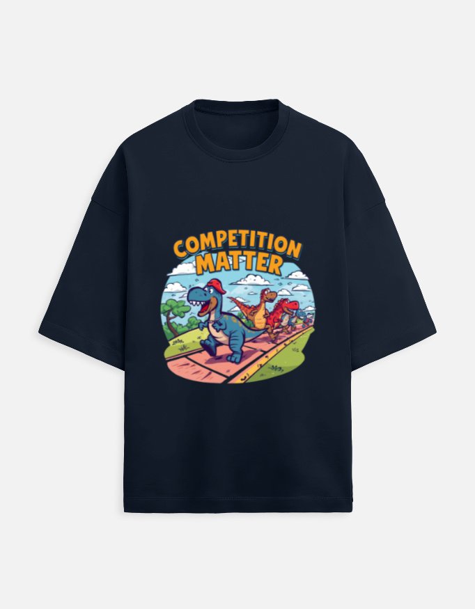 Competition Matter Dinosaur T-Shirt | White Tee on College Campus - Image 10