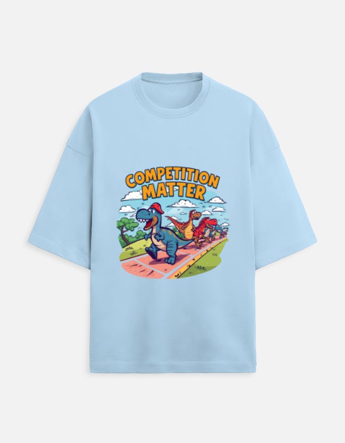 Competition Matter Dinosaur T-Shirt | White Tee on College Campus - Image 13