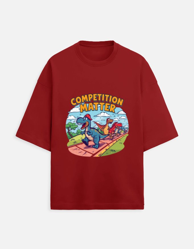 Competition Matter Dinosaur T-Shirt | White Tee on College Campus - Image 8