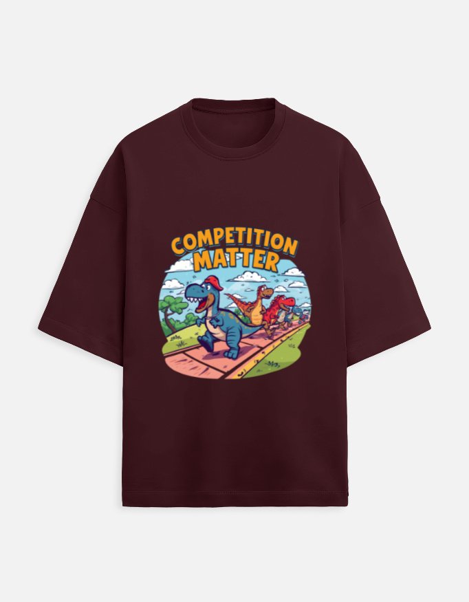 Competition Matter Dinosaur T-Shirt | White Tee on College Campus - Image 7