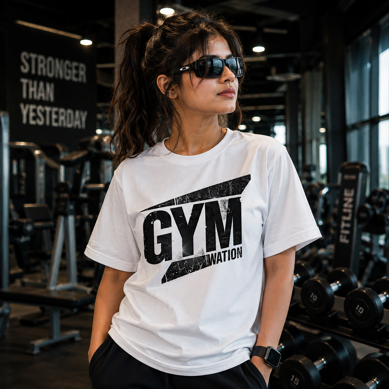 GYM WATION Motivational Gym Workout Graphic T-Shirt