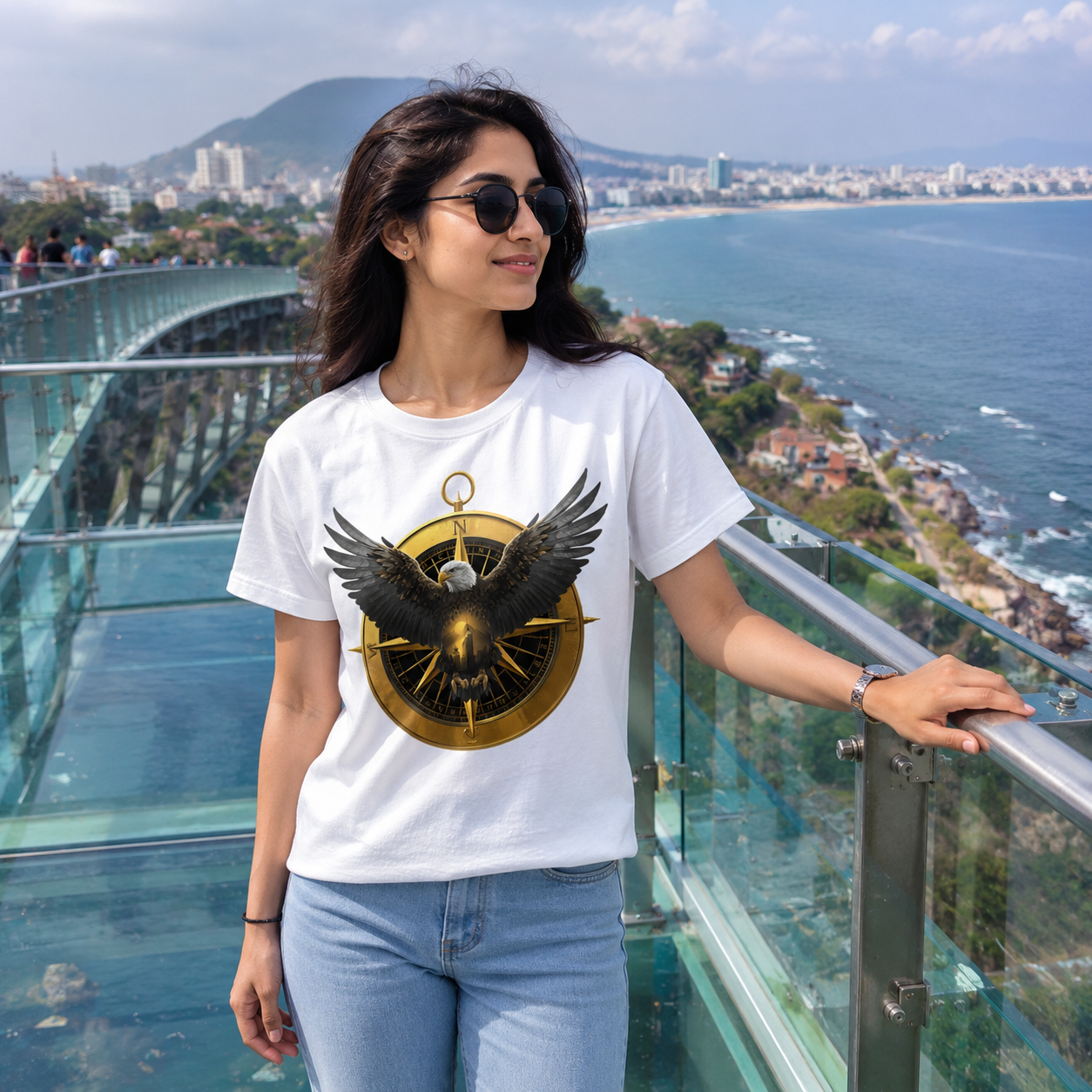 Majestic Eagle Compass T-Shirt