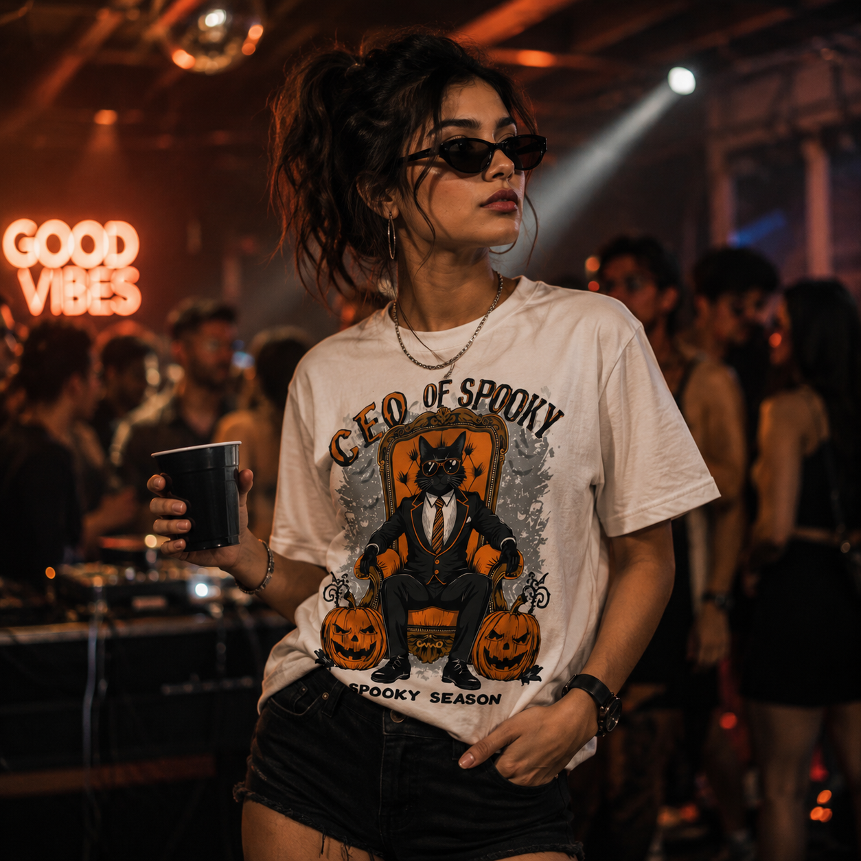 CEO of Spooky Halloween Cat T-Shirt