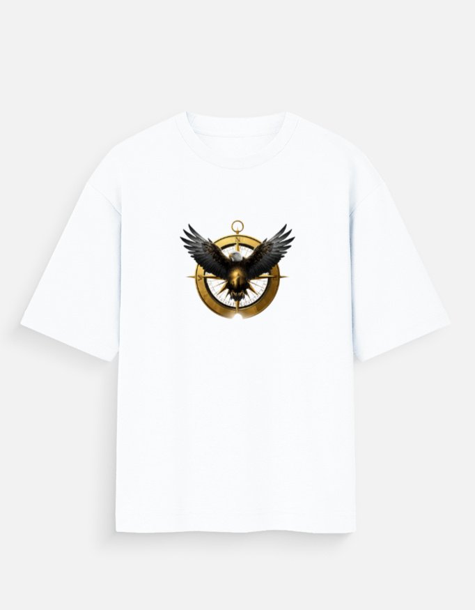 Majestic Eagle Compass T-Shirt – Freedom & Adventure Graphic Tee - Image 6