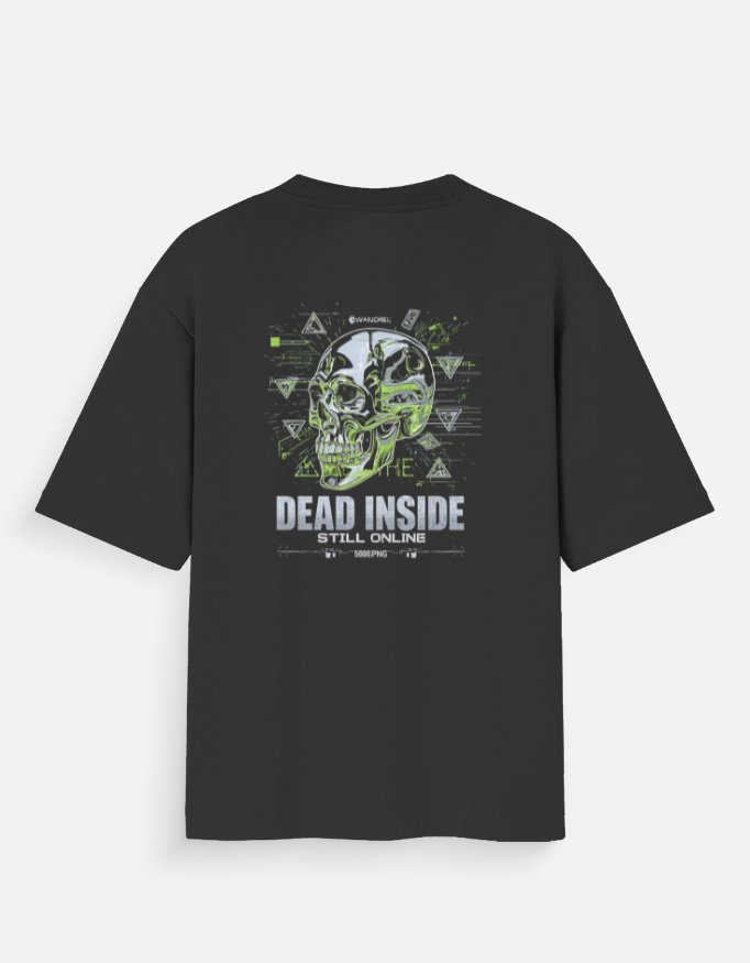 Dead Inside Still Online T-Shirt | Cyber Skull Tee - Image 11