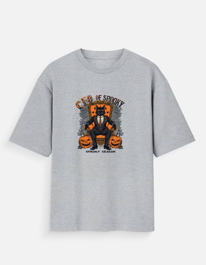 CEO of Spooky Halloween Cat T-Shirt – Funny Black Cat Graphic Tee - Image 8