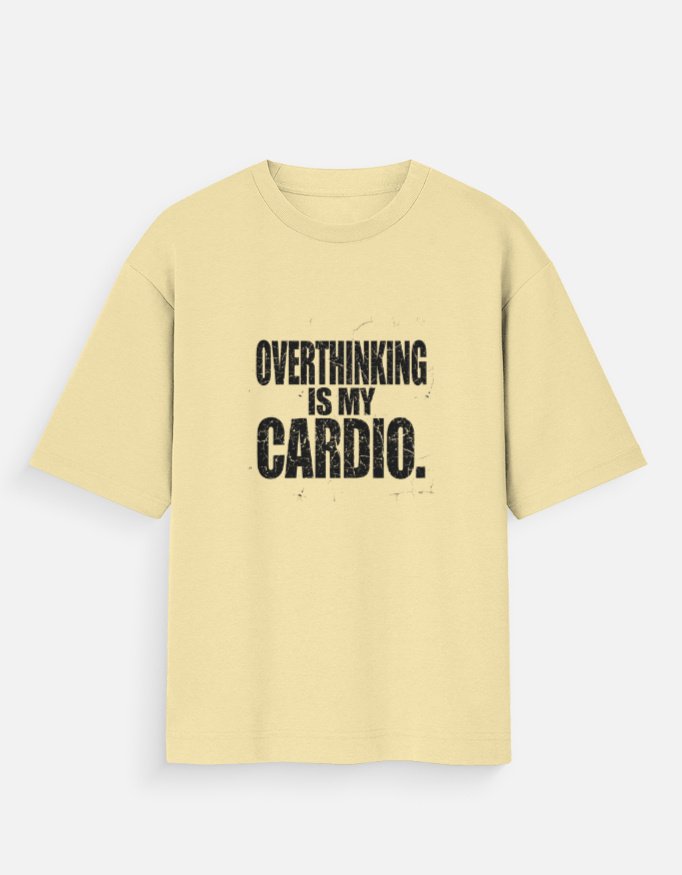 Overthinking Is My Cardio T-Shirt – Funny Introvert Graphic Tee - Image 5
