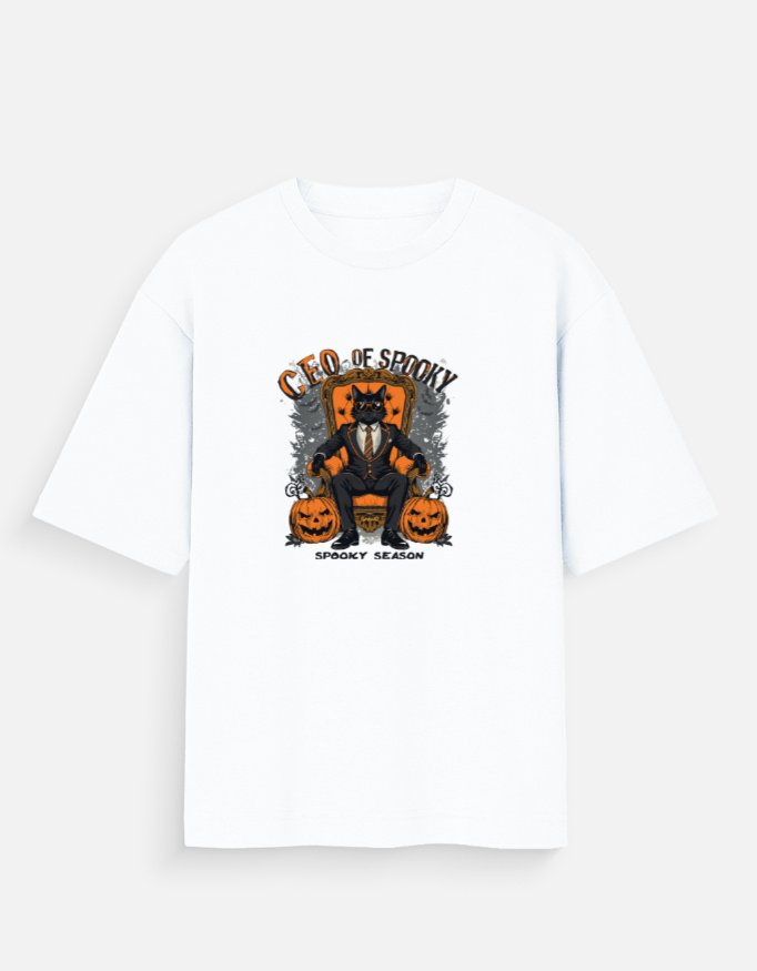 CEO of Spooky Halloween Cat T-Shirt – Funny Black Cat Graphic Tee - Image 18